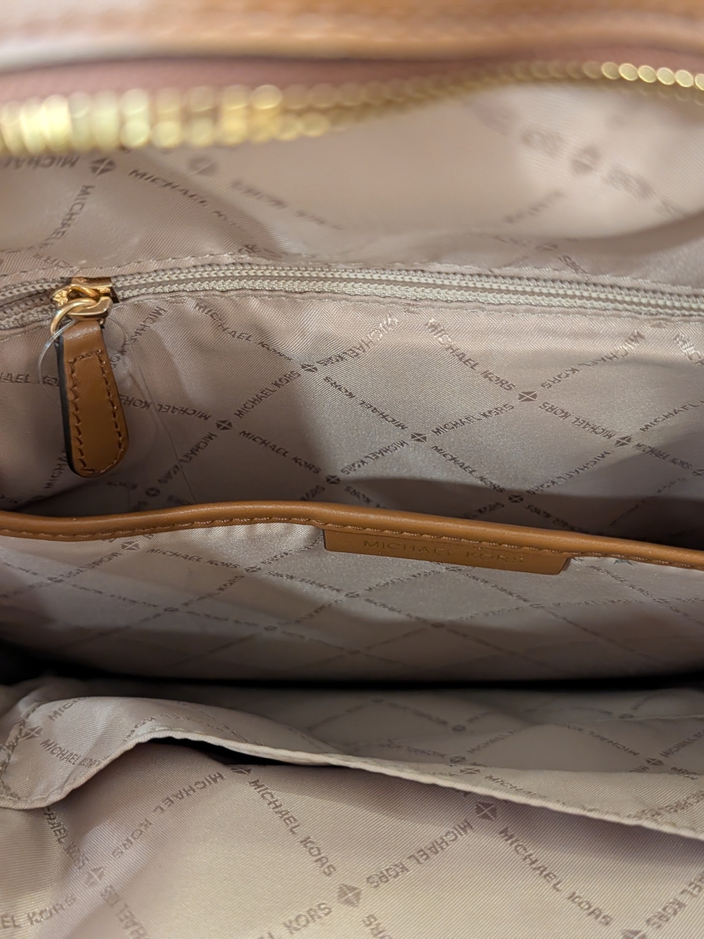 Michael Kors Jaycee Large Zip Pocket Backpack In Brown - Picture 7 of 12